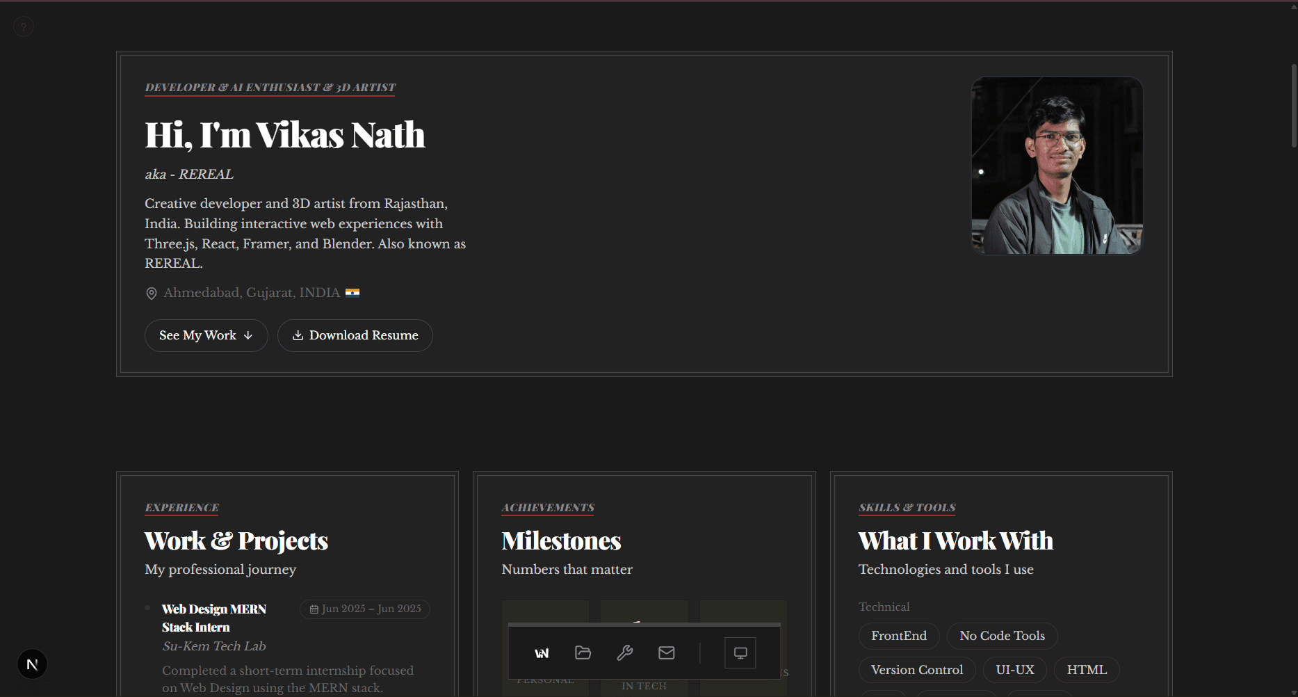 hero image of Seo portfolio website