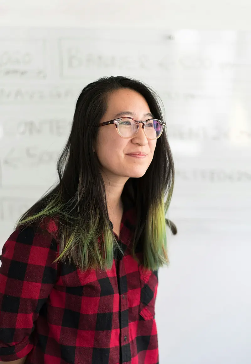 Ms. Emily Chen, lead teacher of the Sunflower Class for 3 to 4 year olds, nurturing each child's individuality at preschool