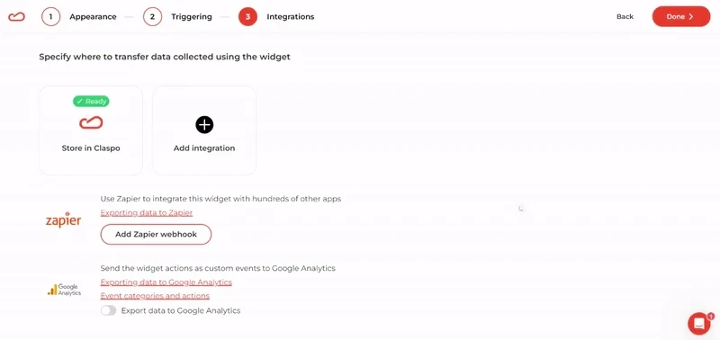 New-widget-integrations