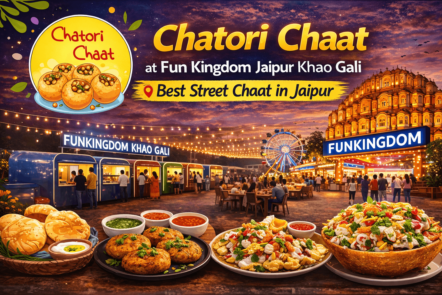 Chatori Chaat at Fun Kingdom Jaipur Khao Gali | Best Street Chaat in Jaipur
