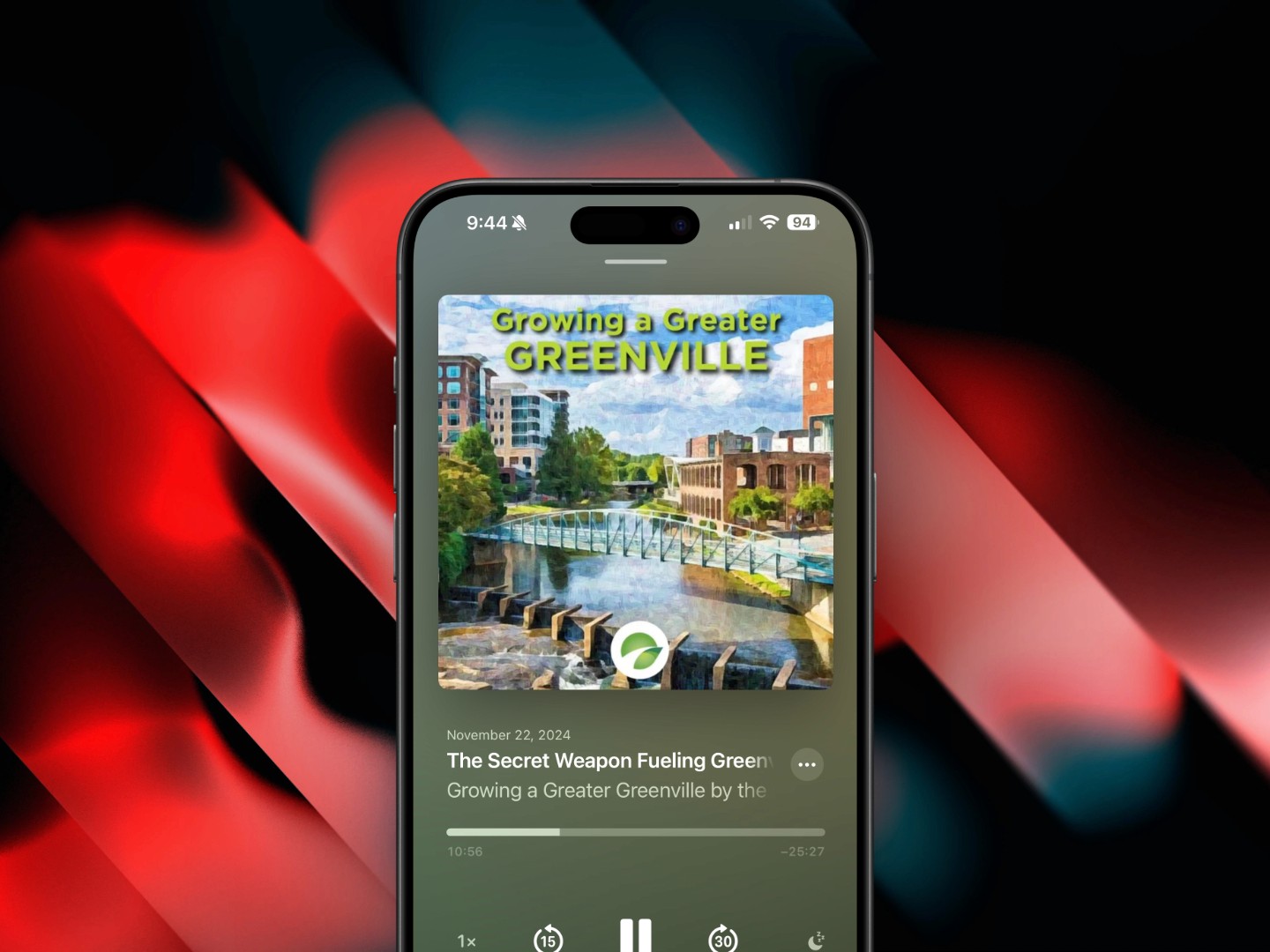 Growing a Greater Greenville Podcast Logo, produced by Podcast Studio X