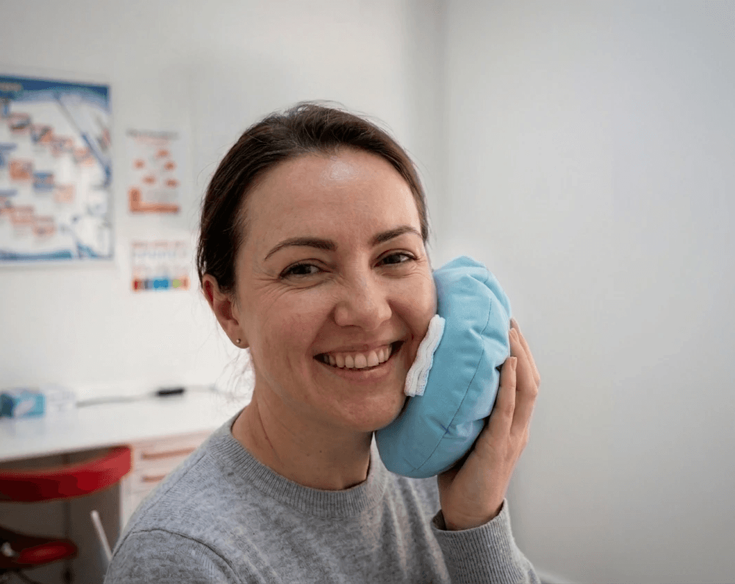 PRP treatment injection session.