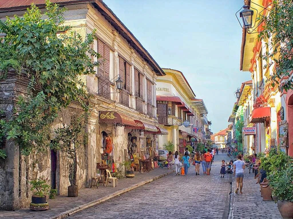 Historic Vigan cobblestone street