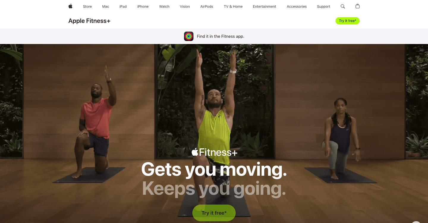 Apple Fitness Plus guided workouts