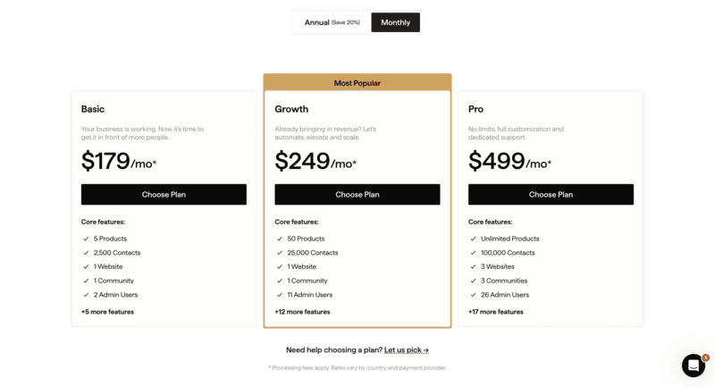 Kajabi pricing