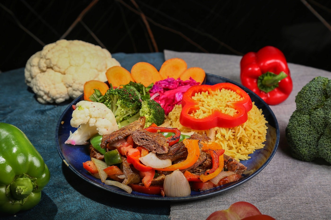 A balanced plate combining carbohydrates, protein, and vegetables to fuel training and support recovery.