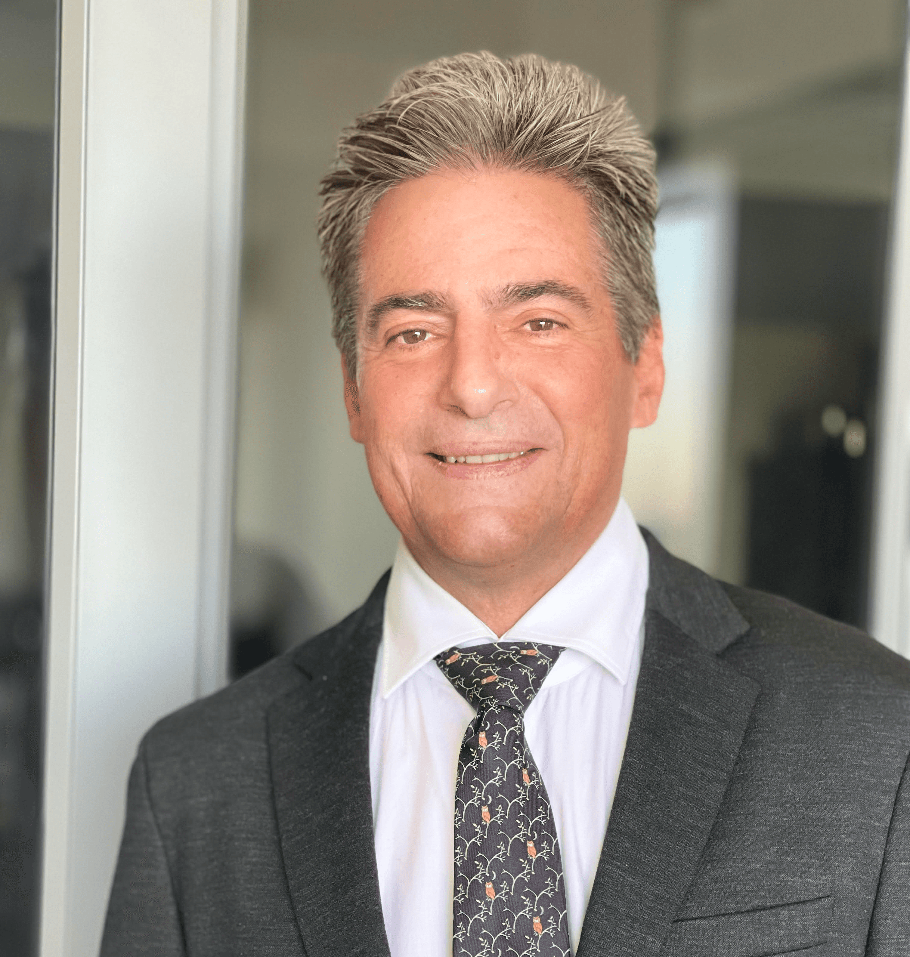 Professional man in shirt smiling