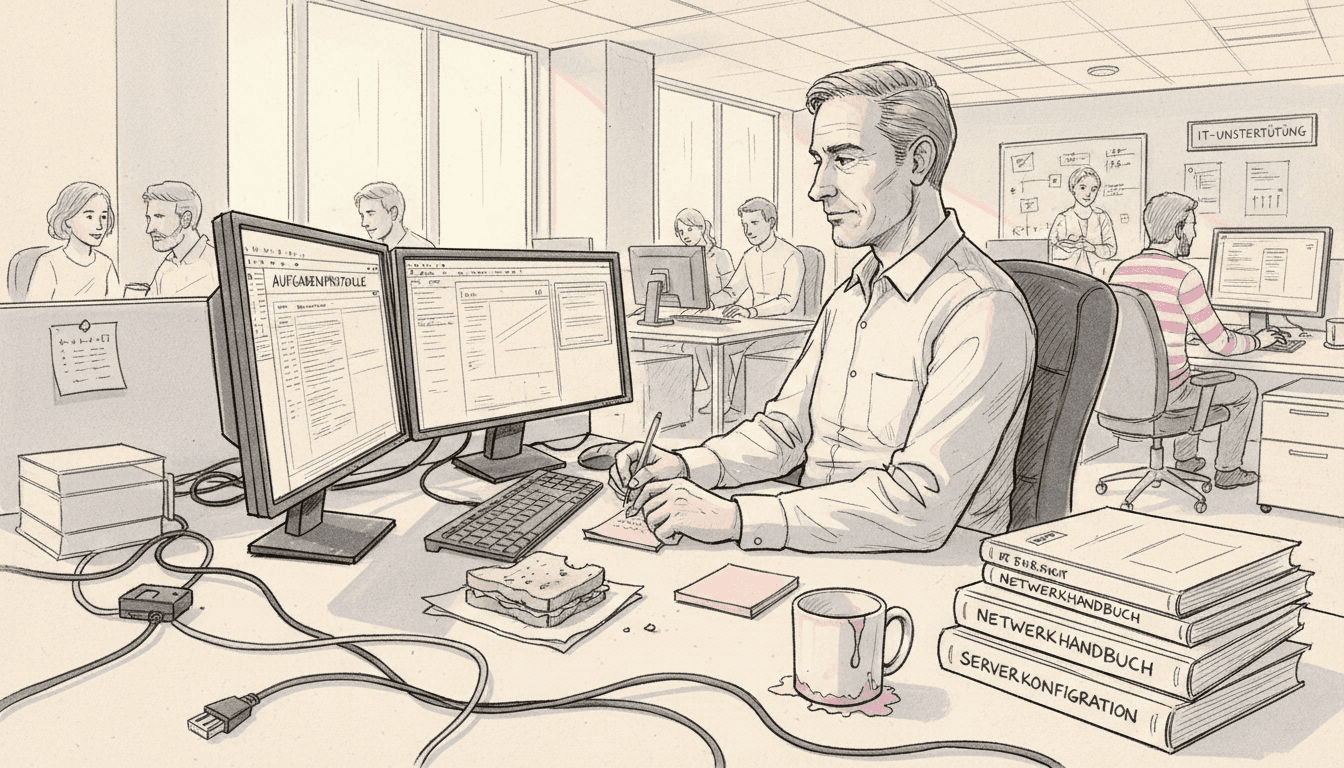 IT-Leiter behält die Automatisierungsprozesse mit Künstlicher Intelligenz im Blick