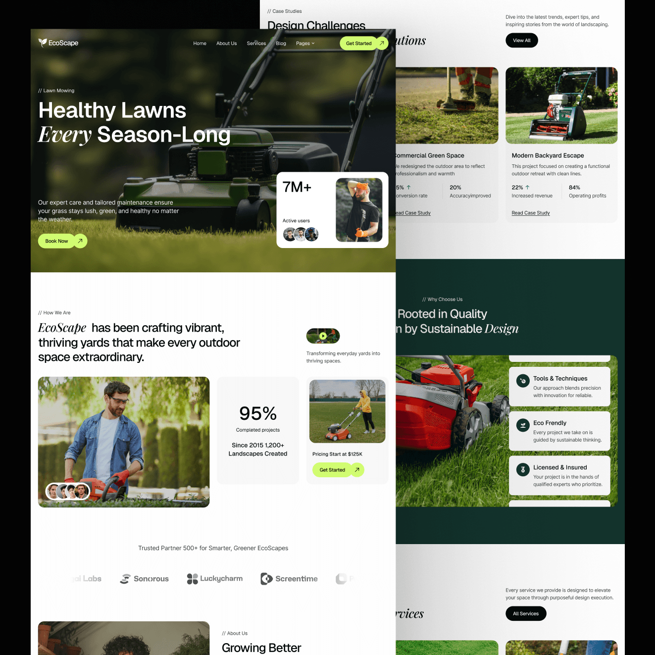 framer gradening services template