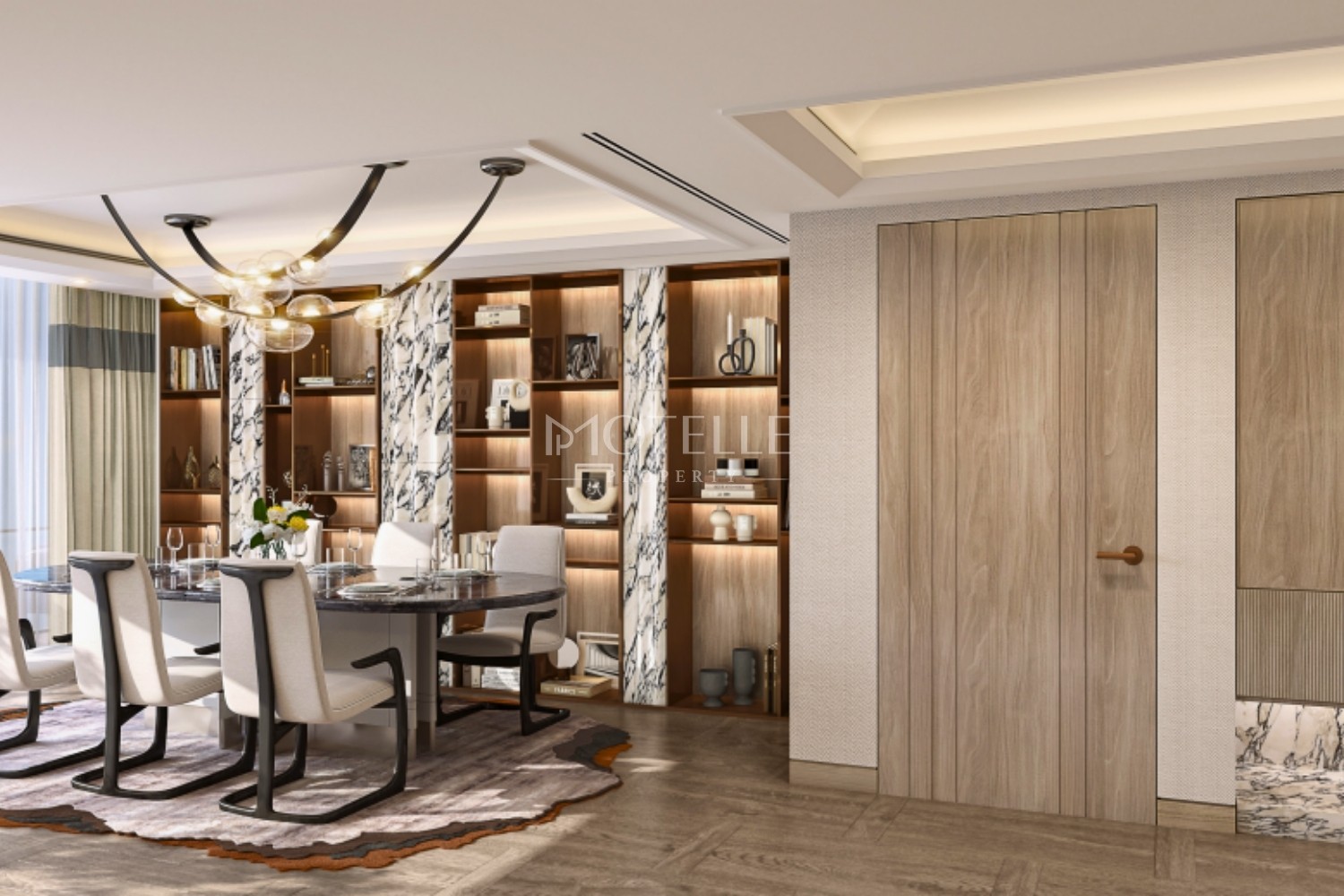 Luxury bedroom with sea view in Tarabya Istanbul JW Marriott residence