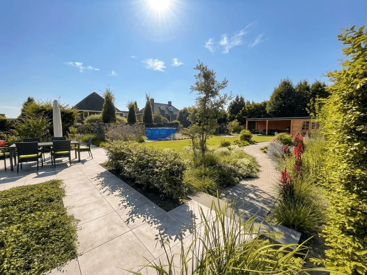 Strak tuinontwerp, aanleg en onderhoud bij Kamsteeg in Malden door Star Landscaping