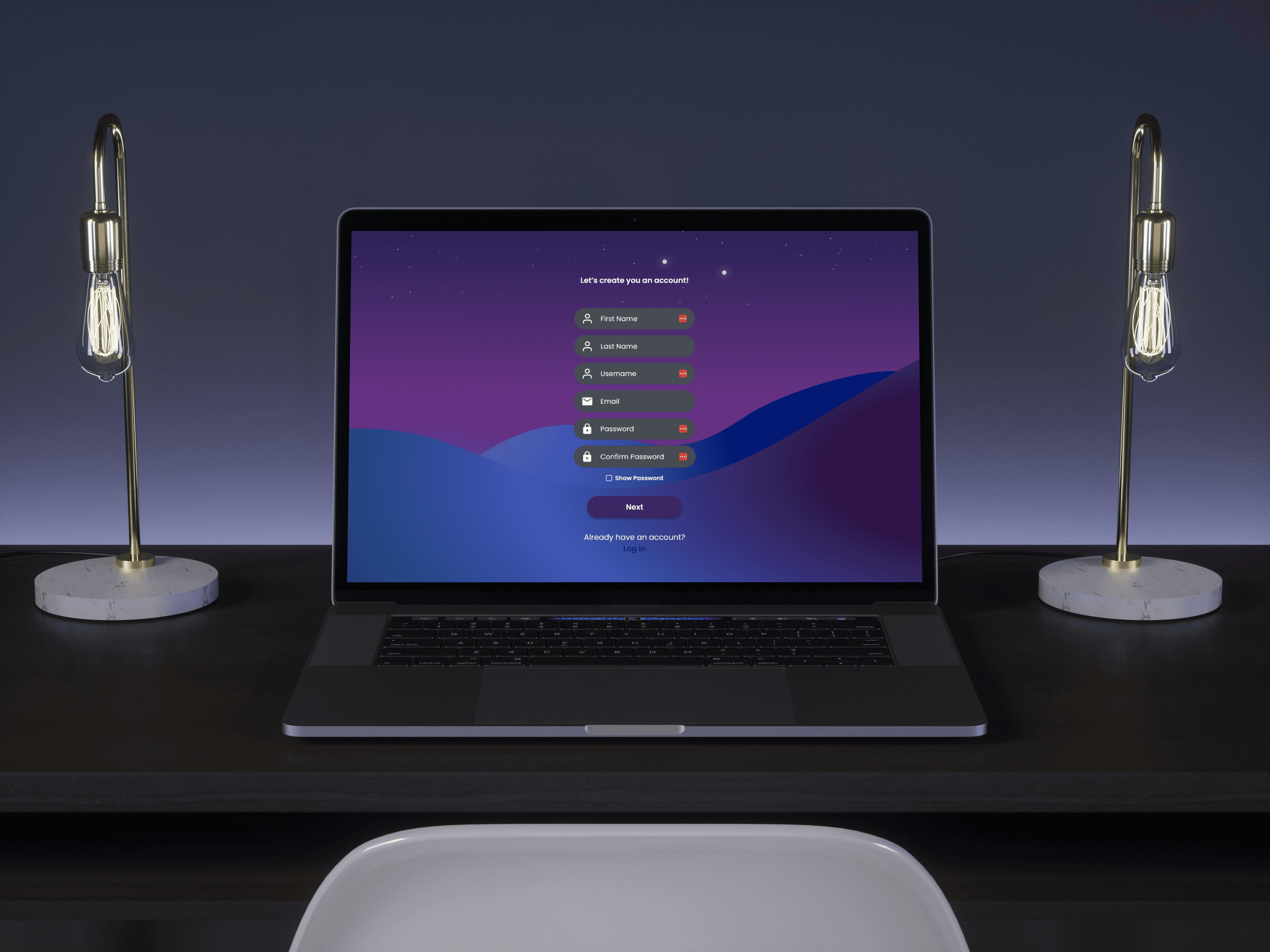 Scripted on a laptop