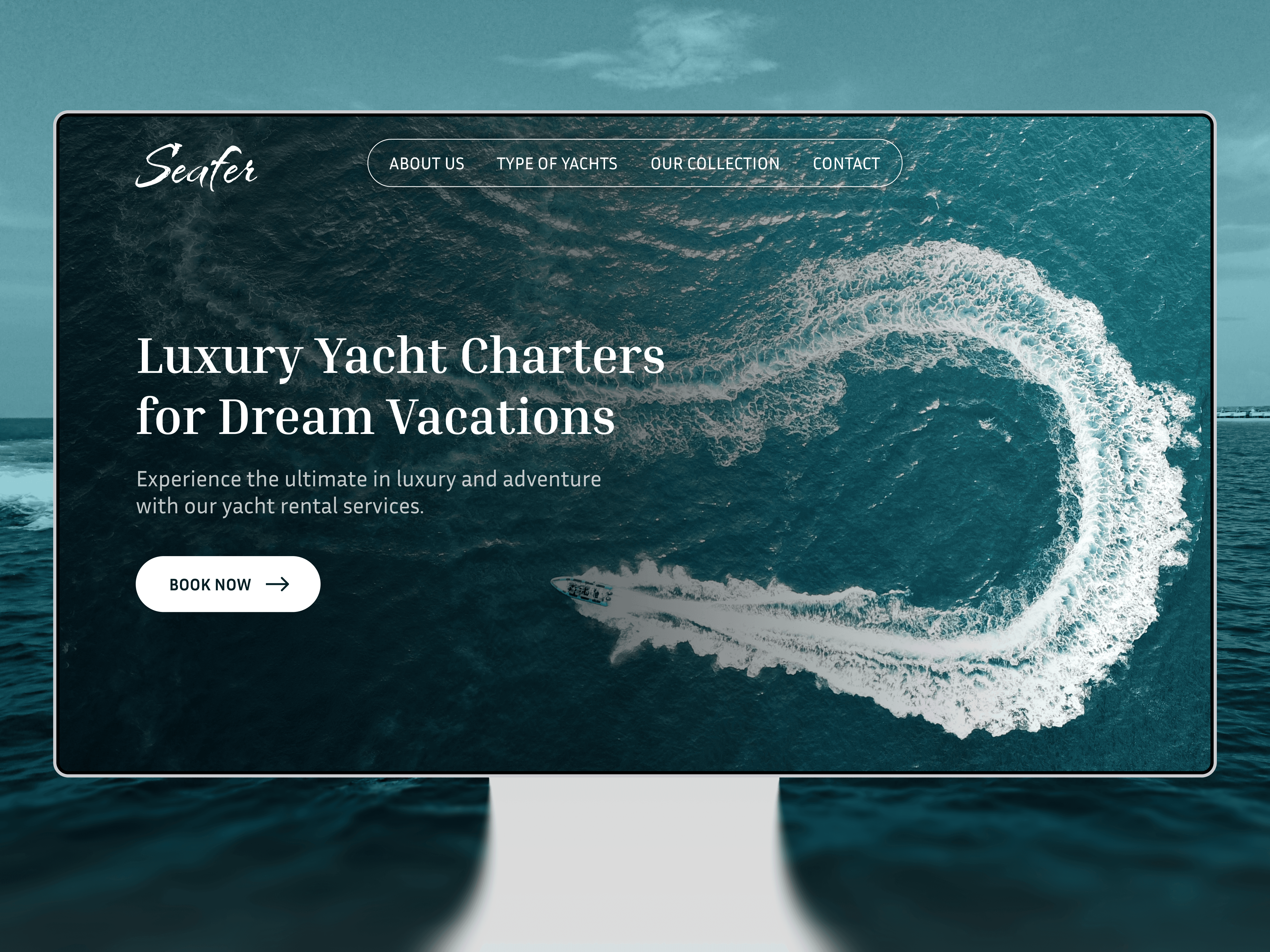 Cruise Ferry Yacht Landing Page Website