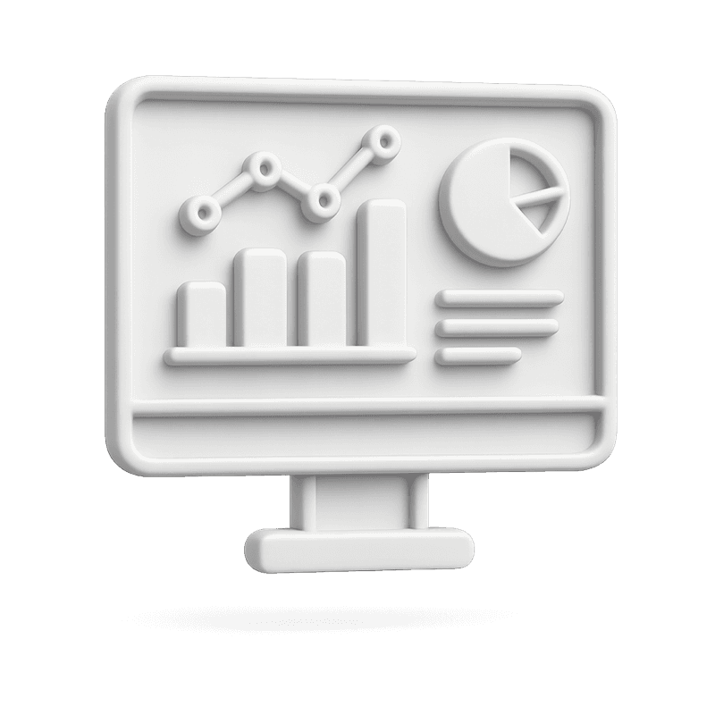 Icono de monitor con gráficos que representa el portal centralizado del inversor.