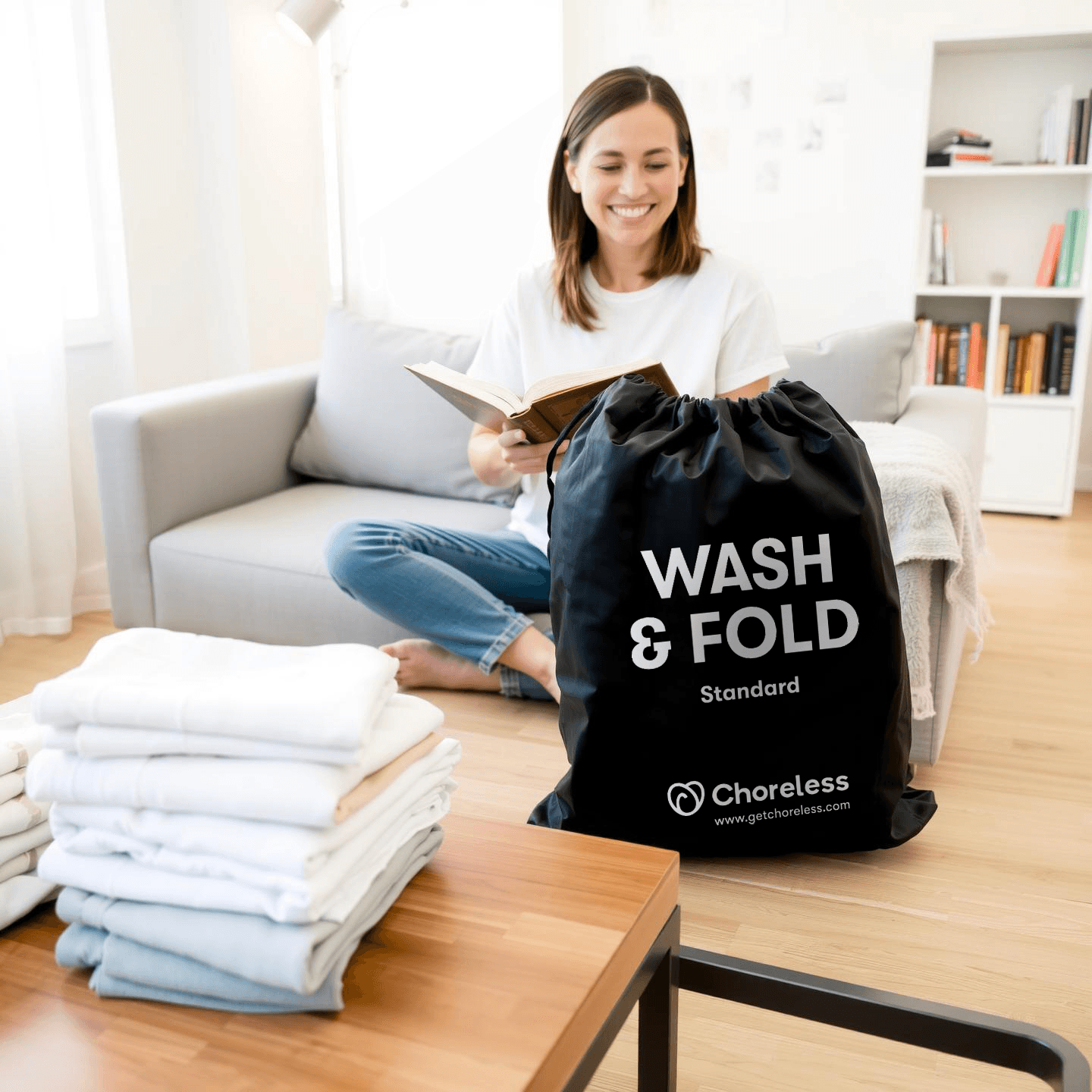 a bed with white sheets and pillows and a vase with flowers