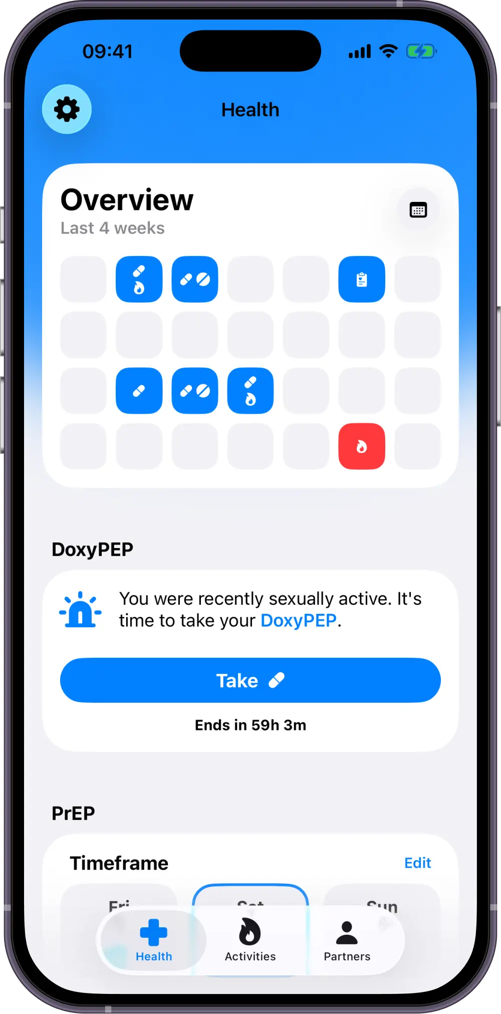 Screenshot: PrEP (iOS)