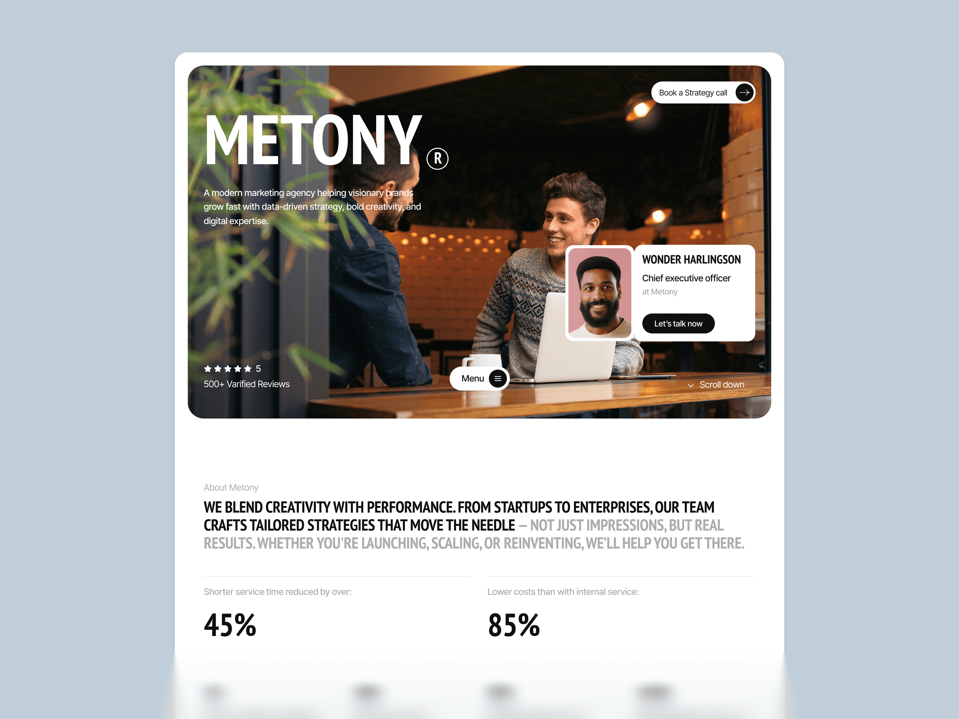 framer creative agency template