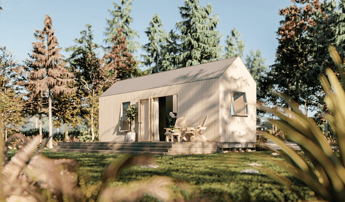 Alpine Haus - a tiny house with downstairs bedroom