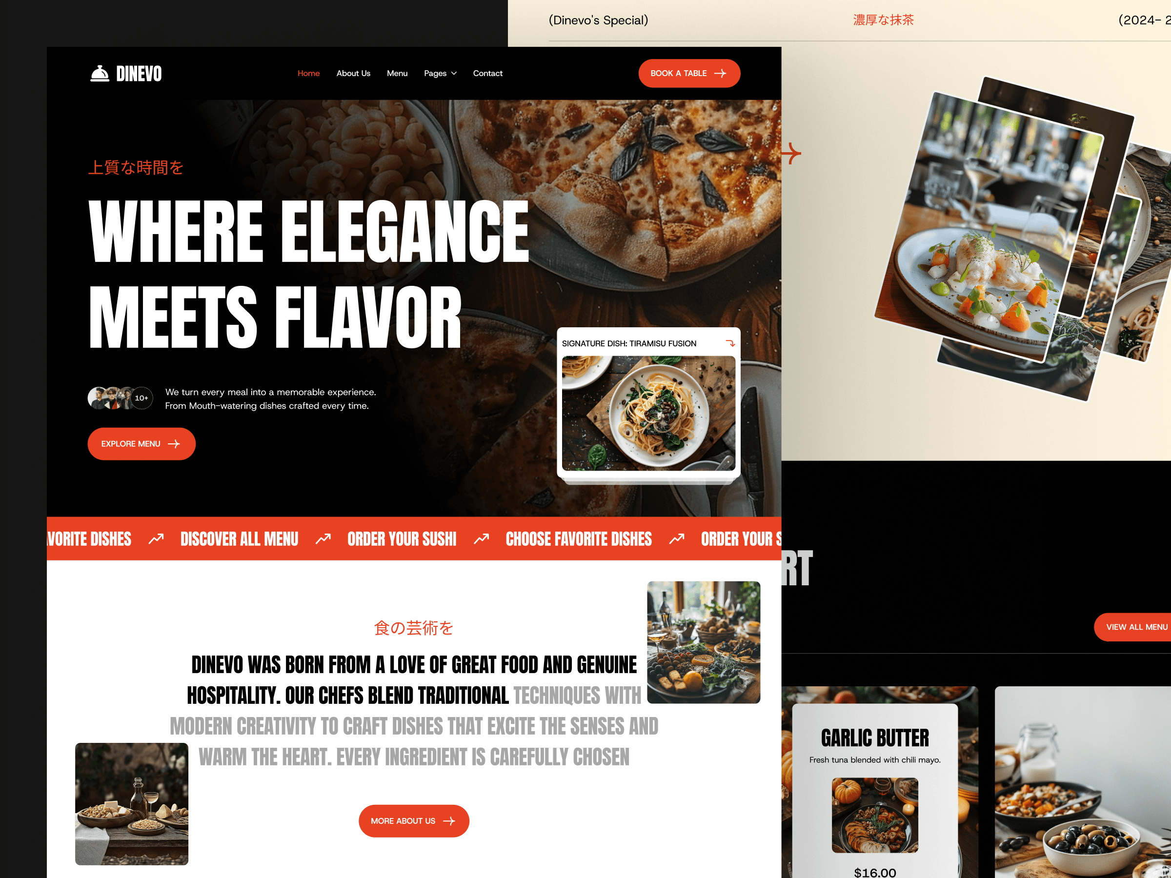 Framer food template
