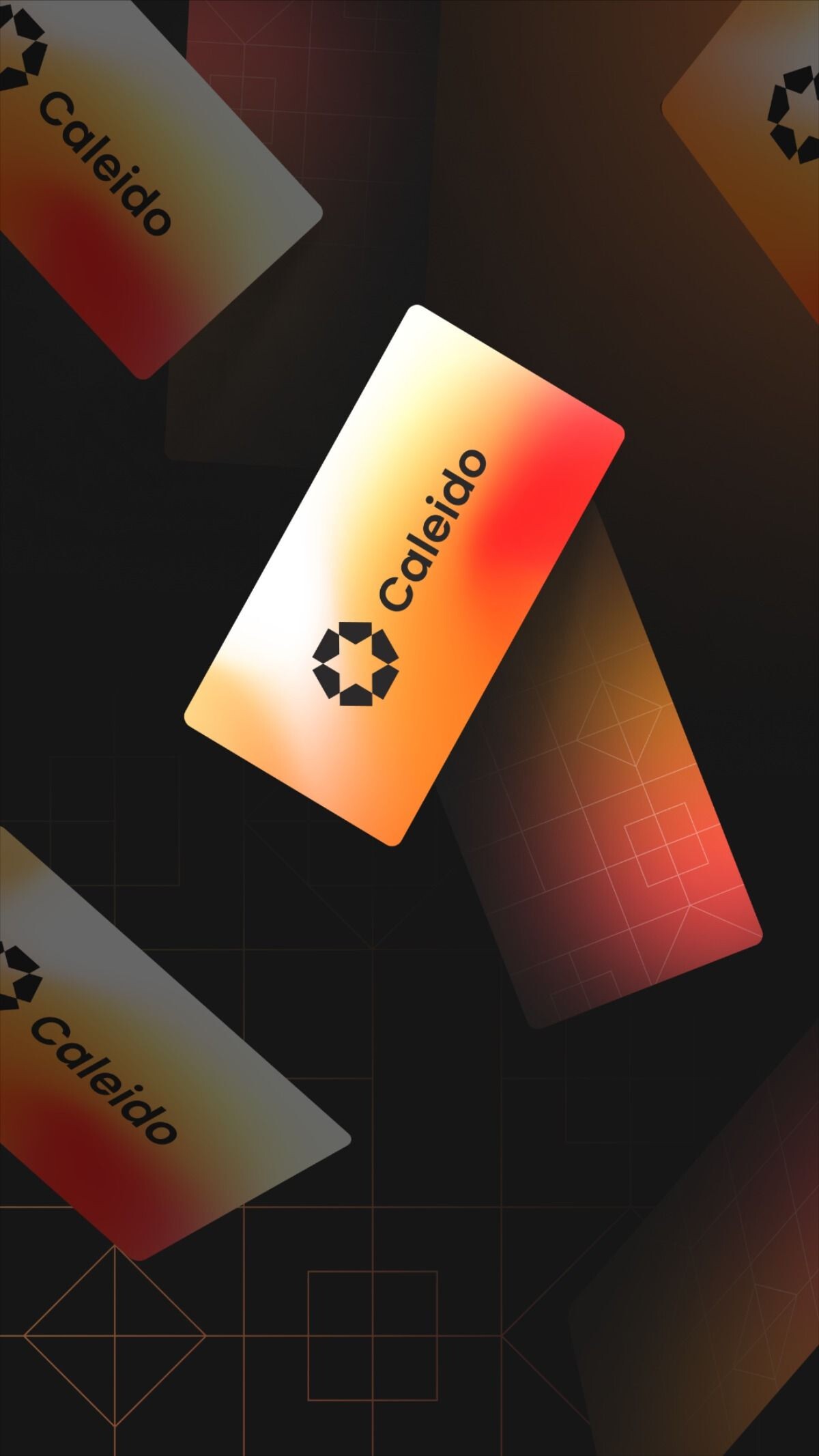 Abstract photo of scattered cards with a gradient background, featuring warm colors and soft lighting.