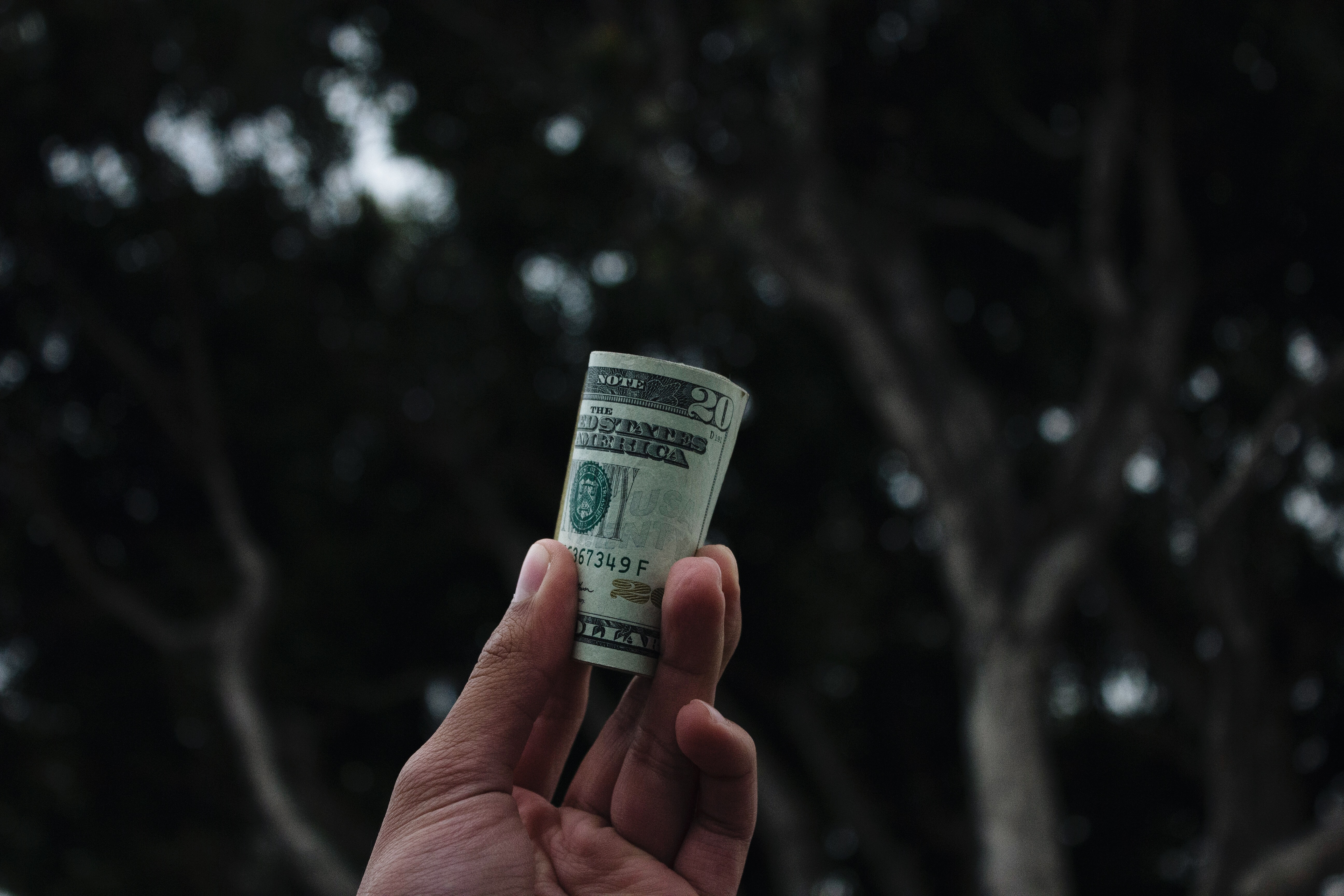 Man holding dollars - hire a singer