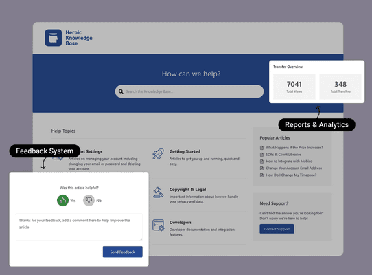 Screenshot of Heroic Knoweldge Base
