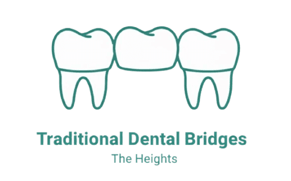 Traditional dental bridge icon