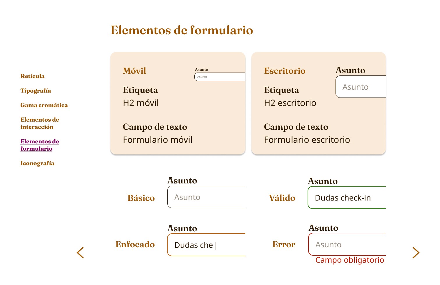 Guía de estilo del rediseño de La Ruta del Císter con sistema de colores de nivel AA de contraste