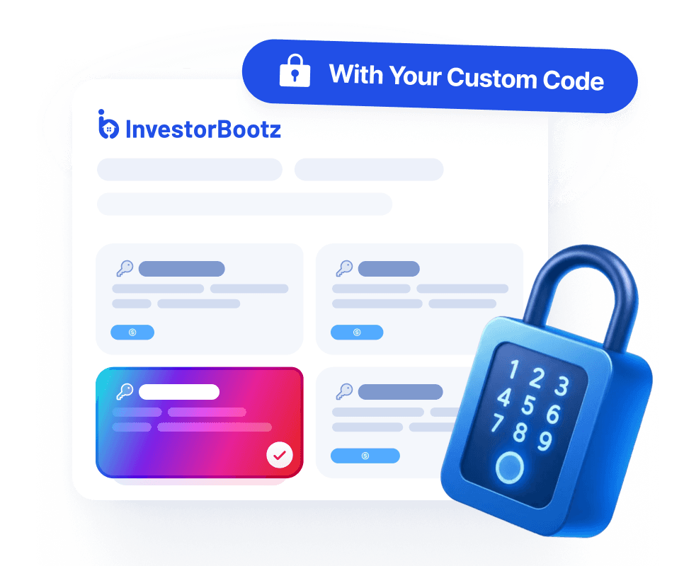 An illustration of a blue combination padlock surrounded by service icons.