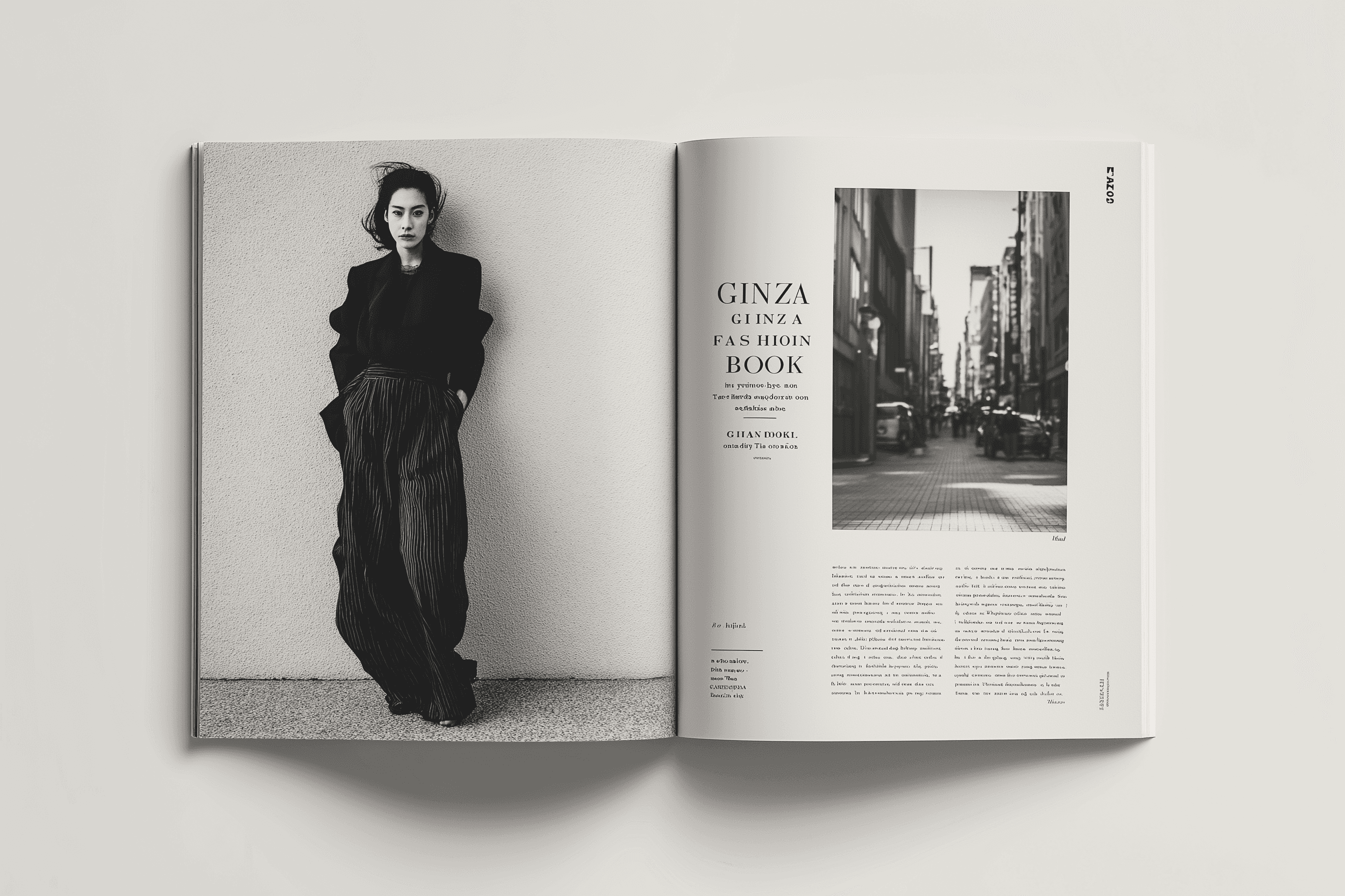 An image of an open magazine