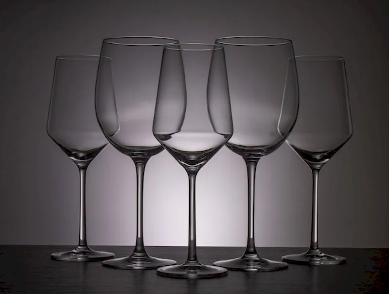 Empty wine glasses
