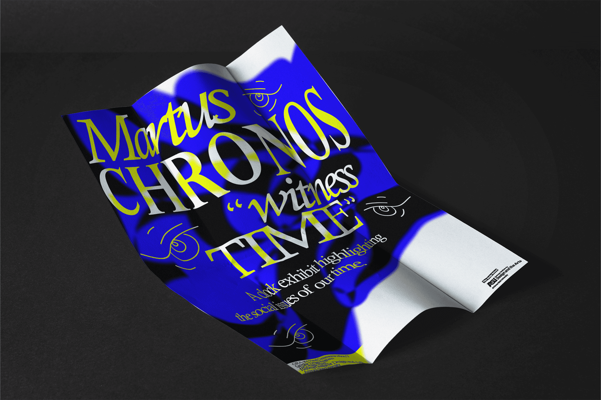 Top view of coffee can mockup with bold black typography on white background