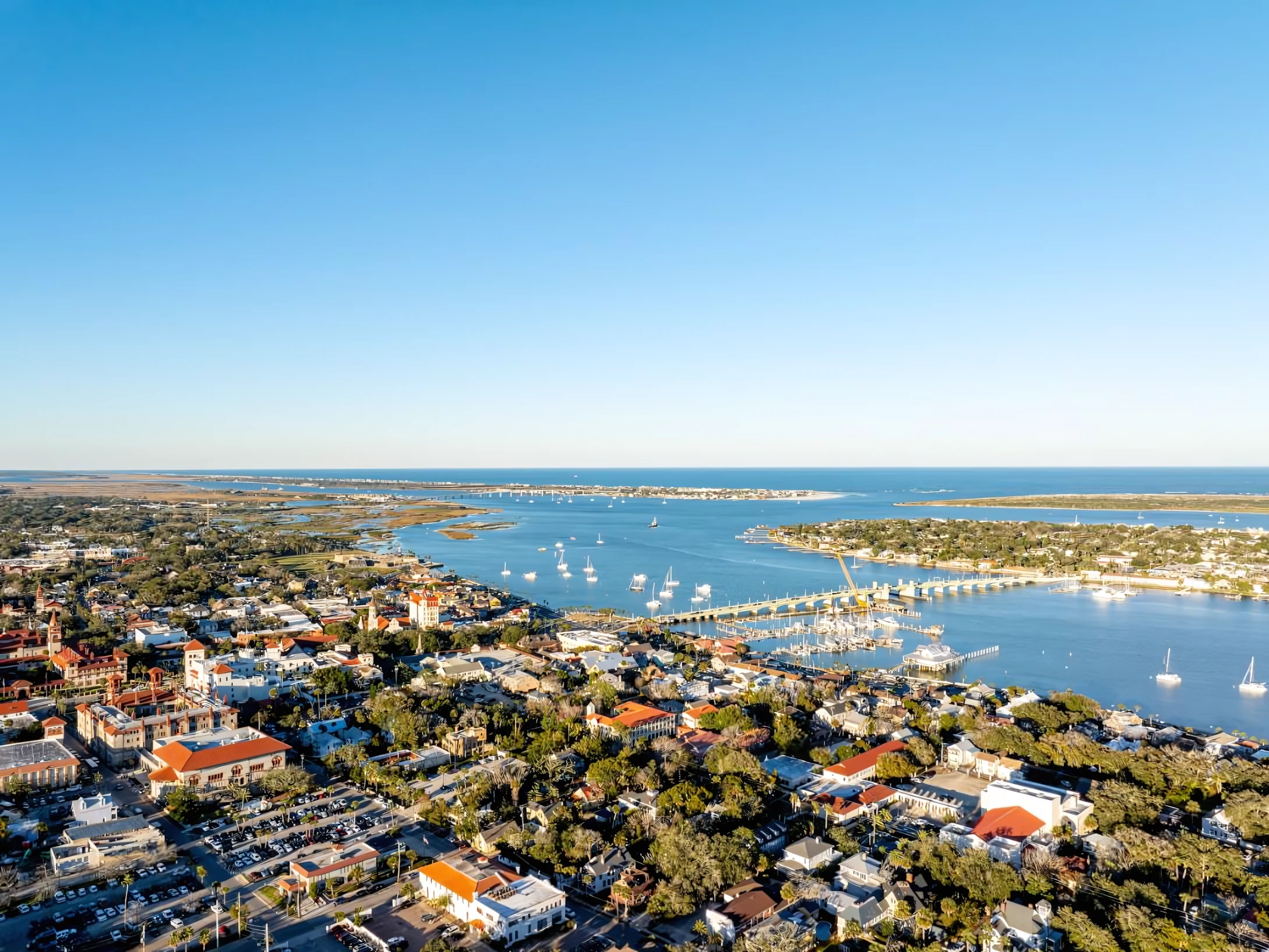 St. Augustine Shipyard with historic city in foreground