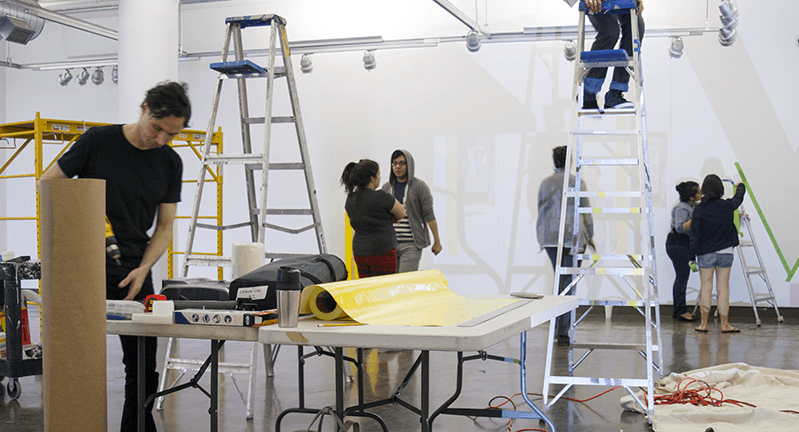 people painting exhibition
