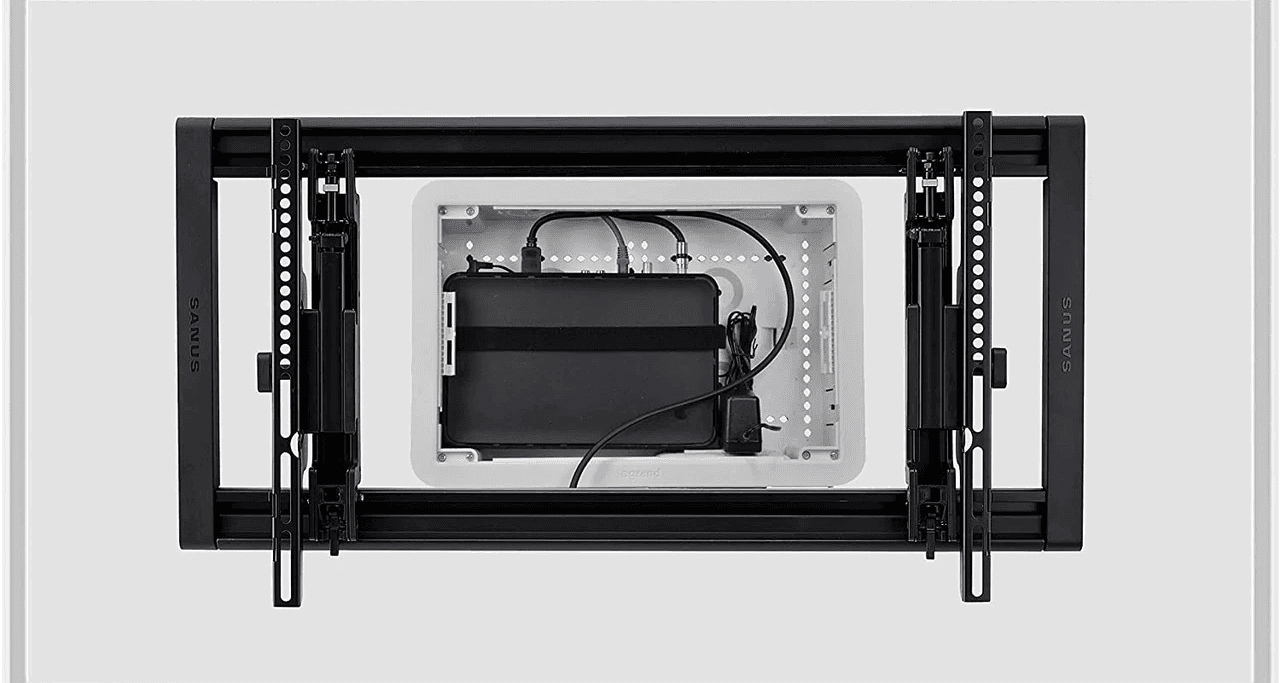 Legrand ON-Q structured wiring enclosure with organized low voltage connections for residential networking and home automation systems in British Columbia