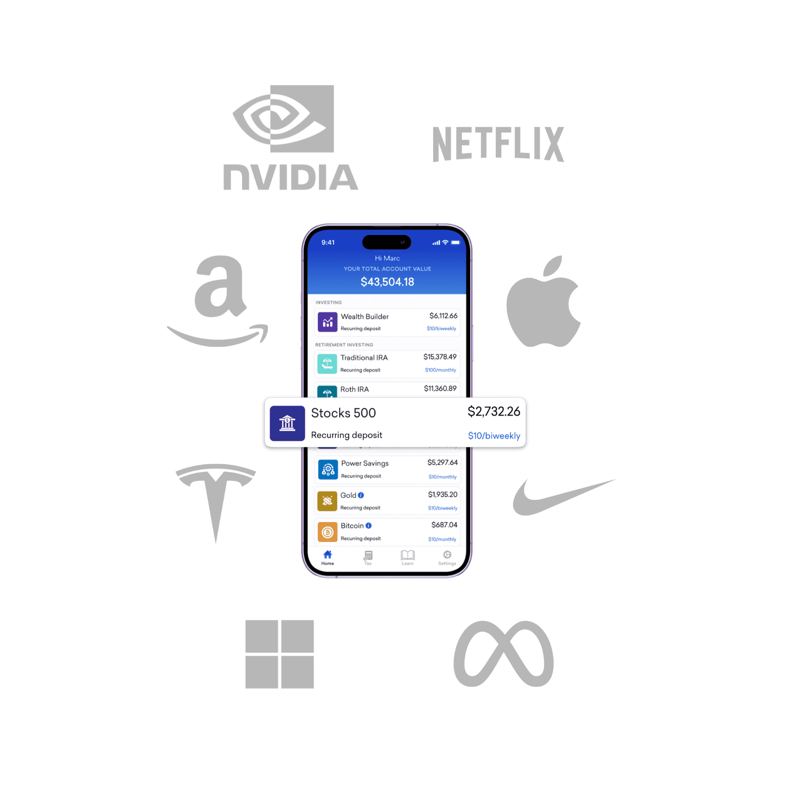 App and S&P 500 Logos