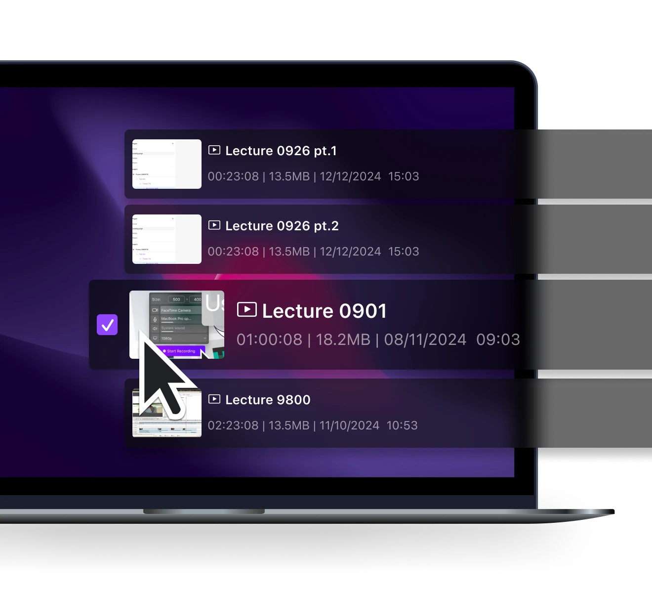 1001 record helps organizes recordings of lectures