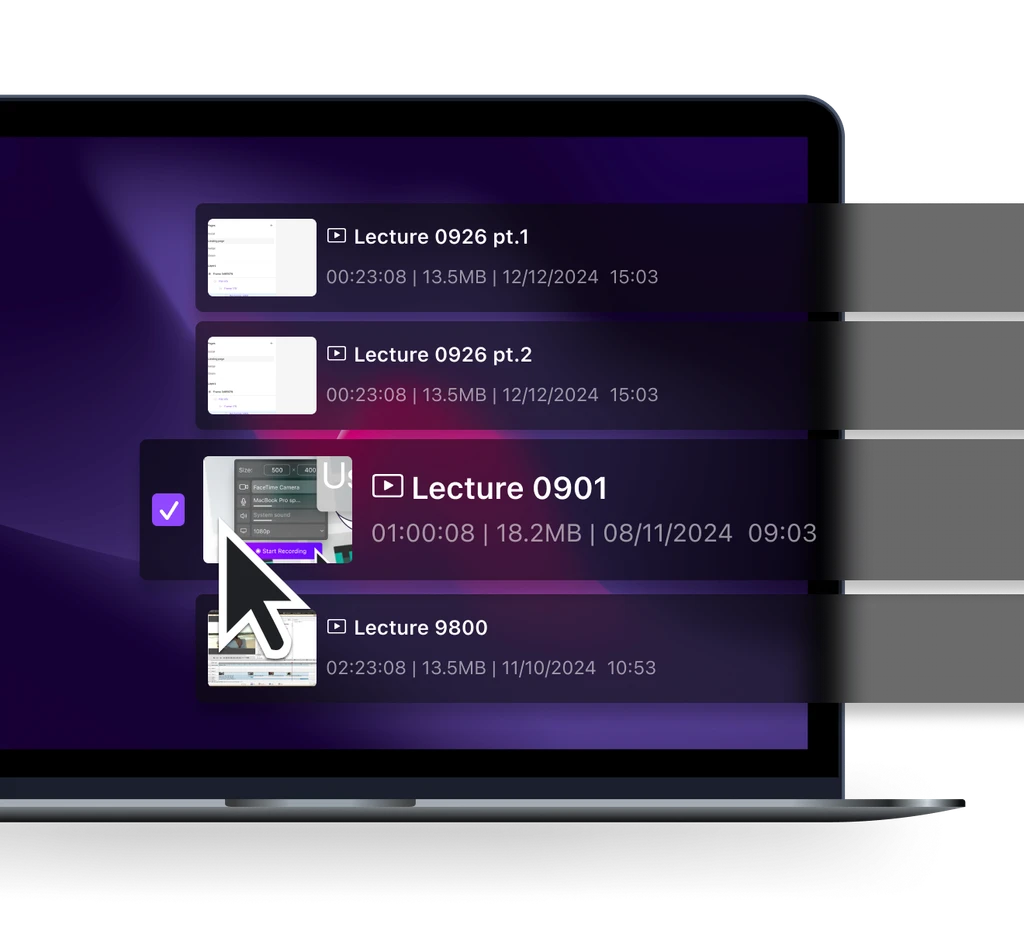 1001 record helps organizes recordings of lectures