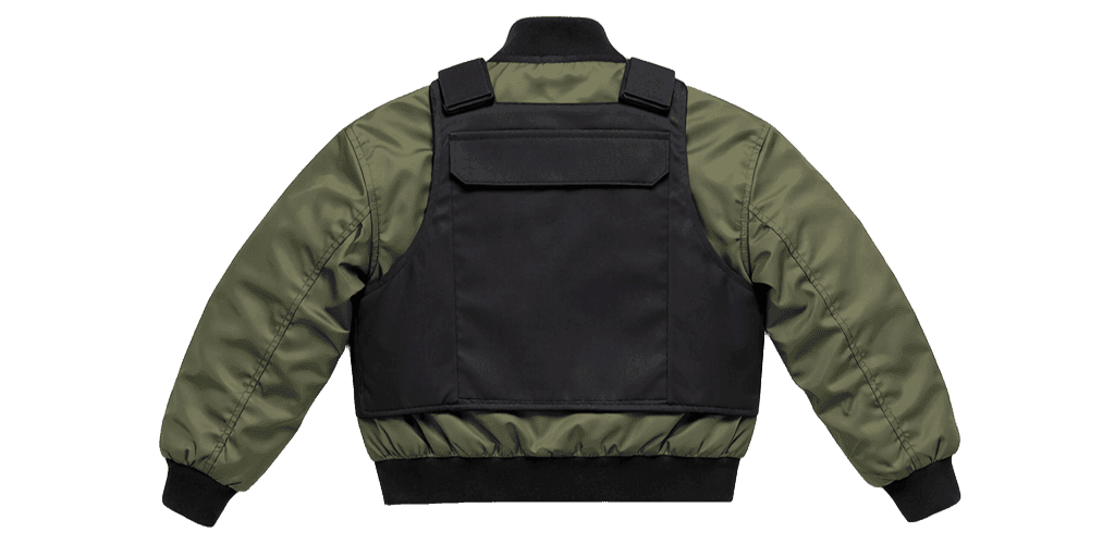 full back image of a green backpack