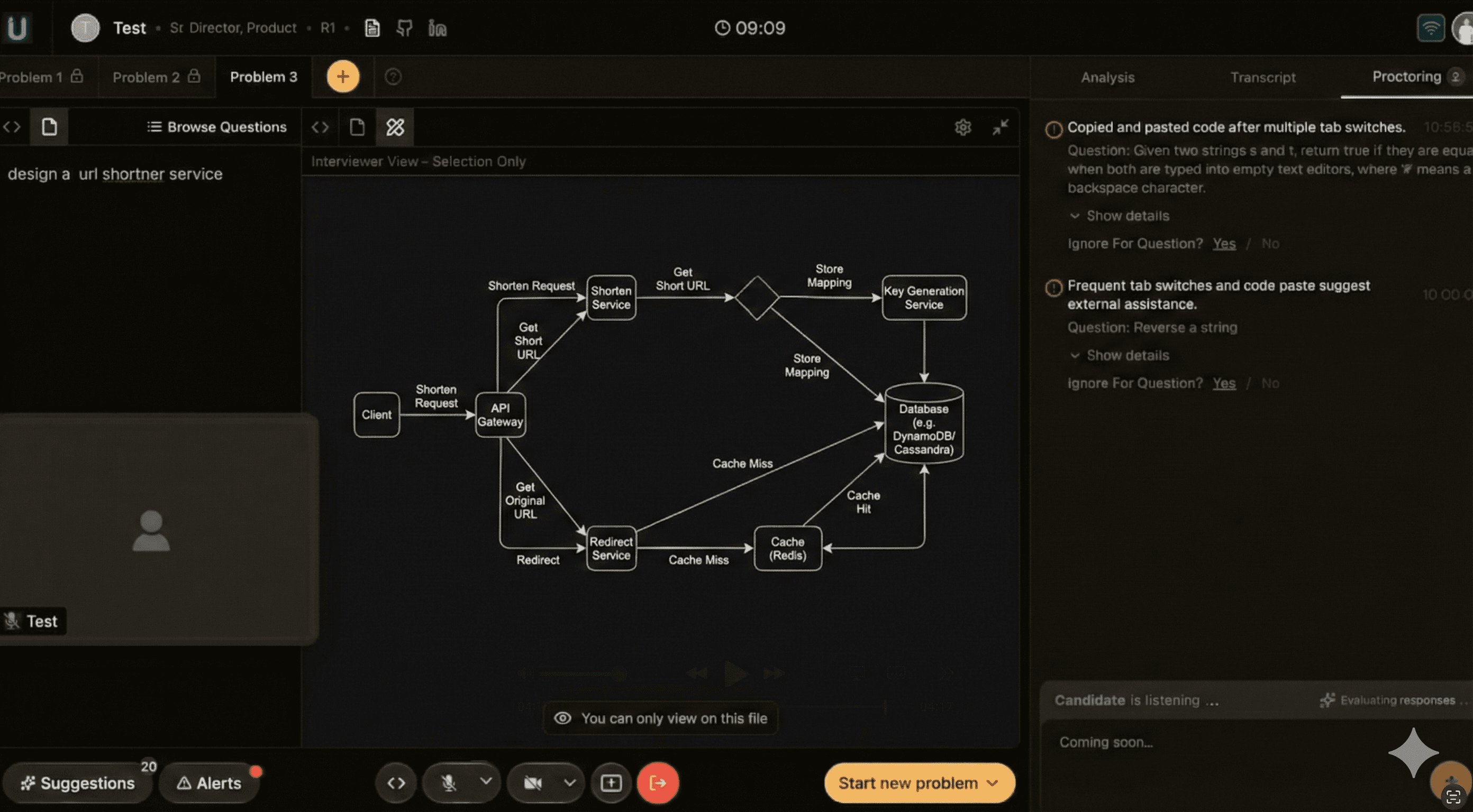 Design problem interface