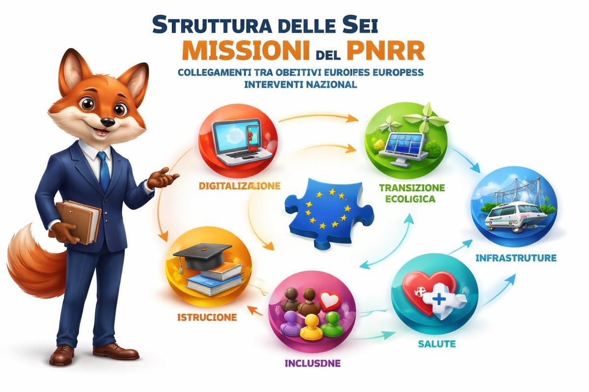 Le sei missioni del PNRR