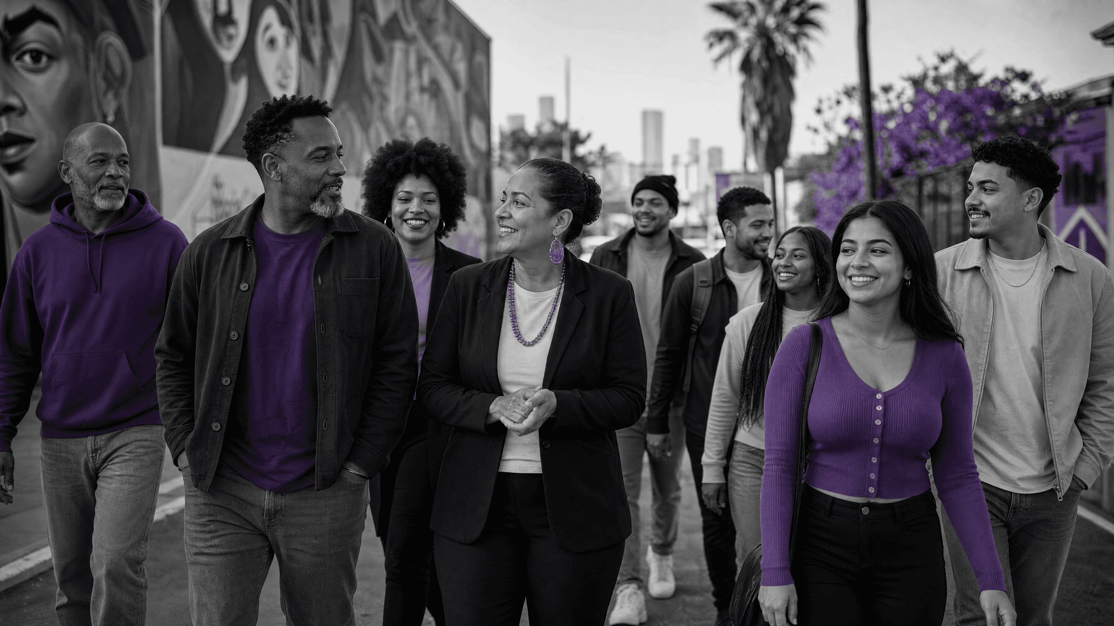South Los Angeles community members moving forward together.