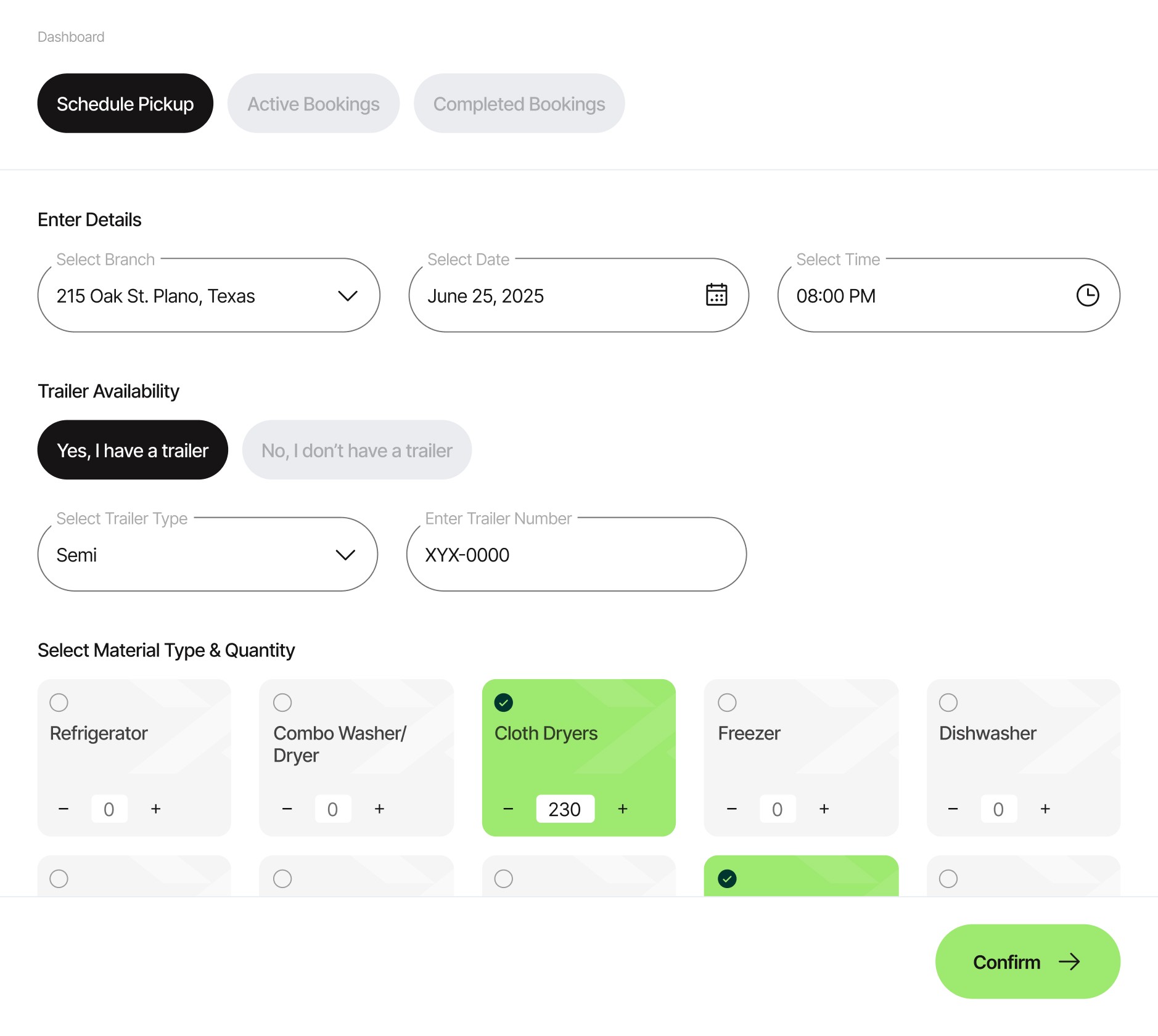 Role-based dashboard UI screen for Ecologix with real-time inventory tracking by Butterr