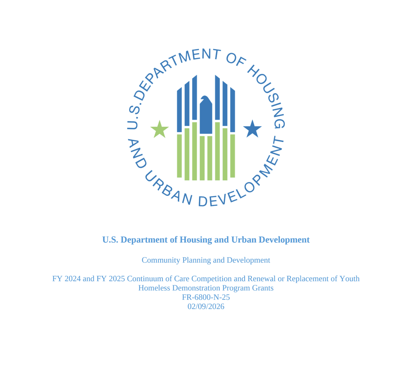 US HUD – FY 2024 and FY 2025 CoC Competition