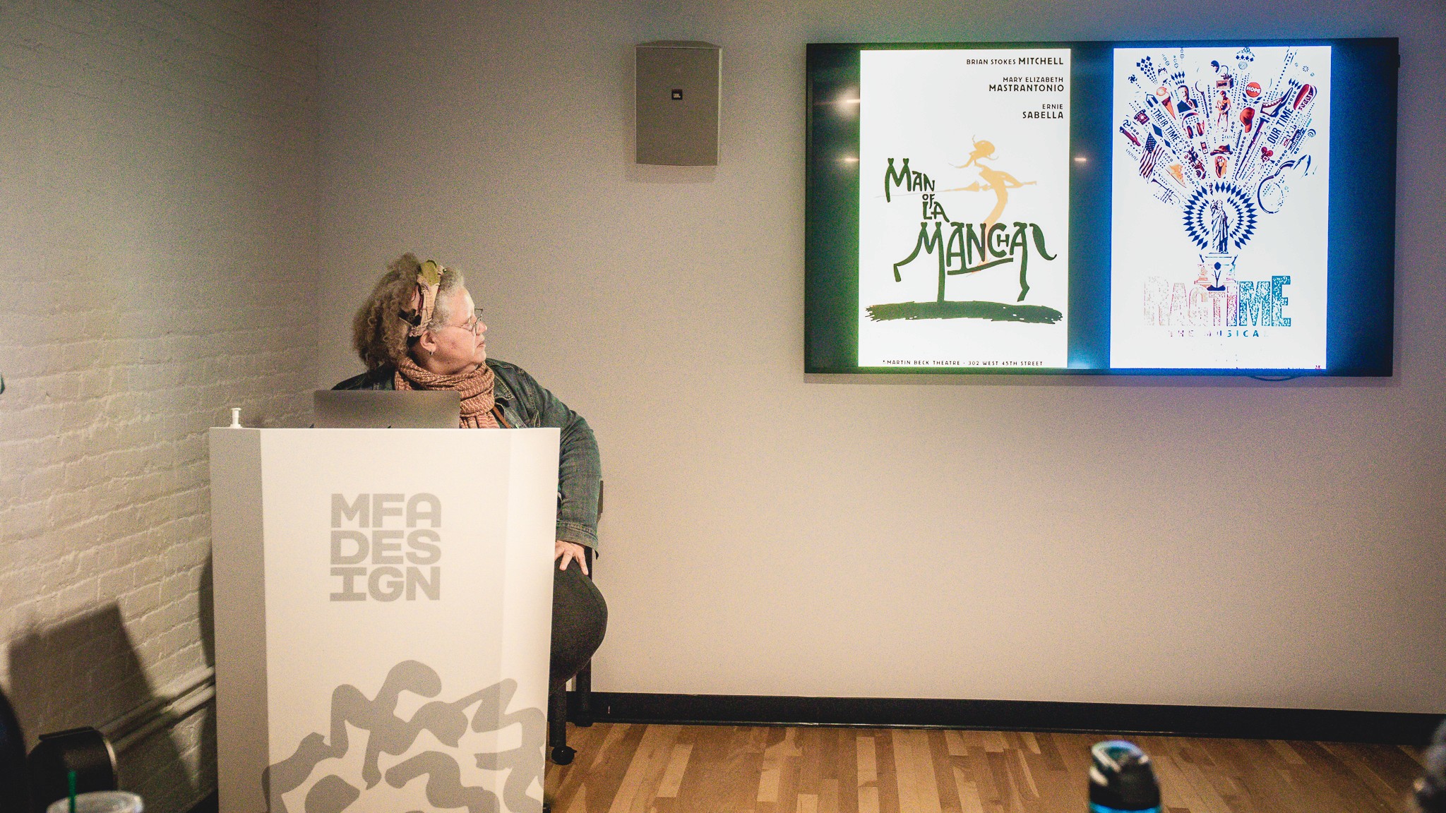 Gail Anderson presenting to students