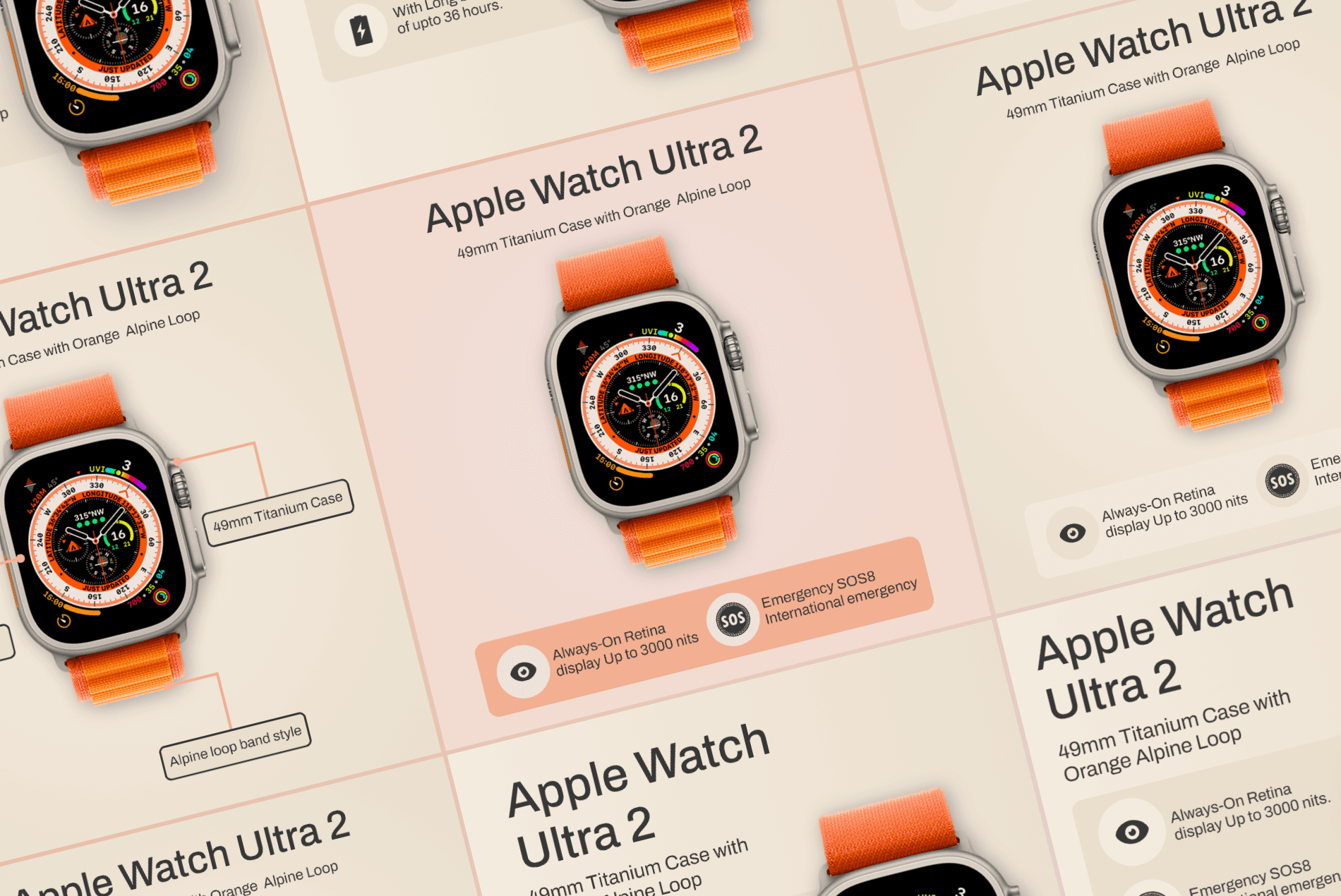 Apple Watch Ultra 2 Ecommerce Template Set