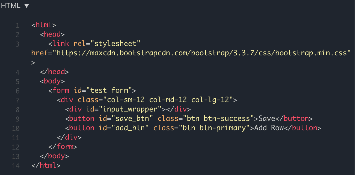 Dynamically Adding Form Elements in JQuery - 1