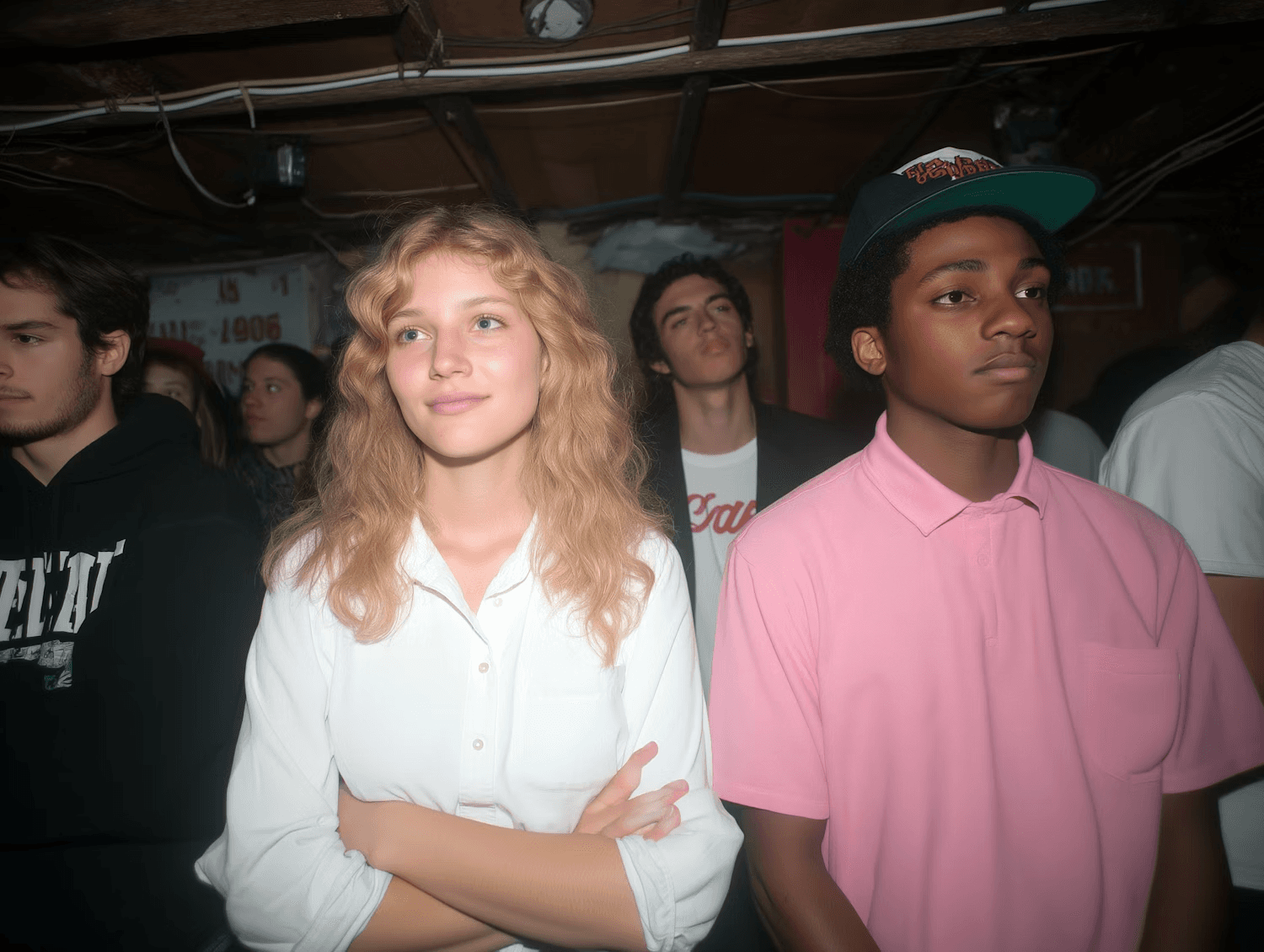 A group of people in the club