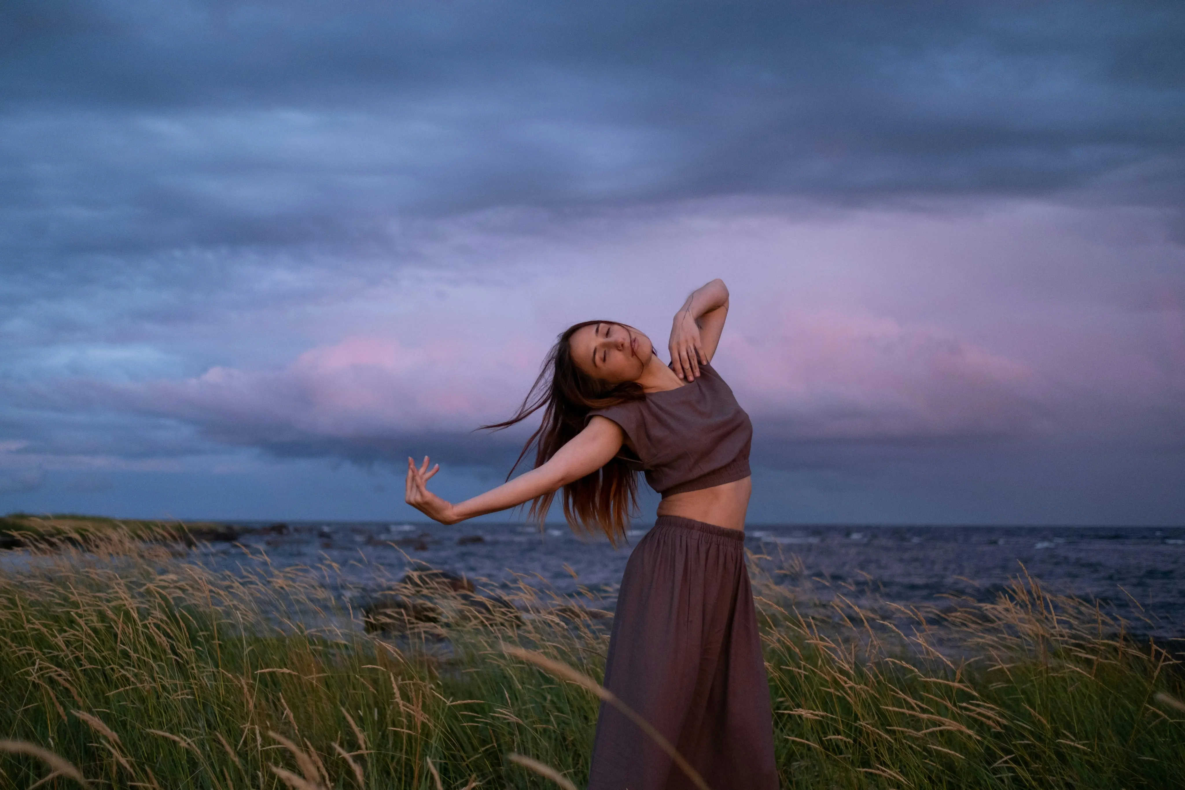 Emma Rivera dancing in nature