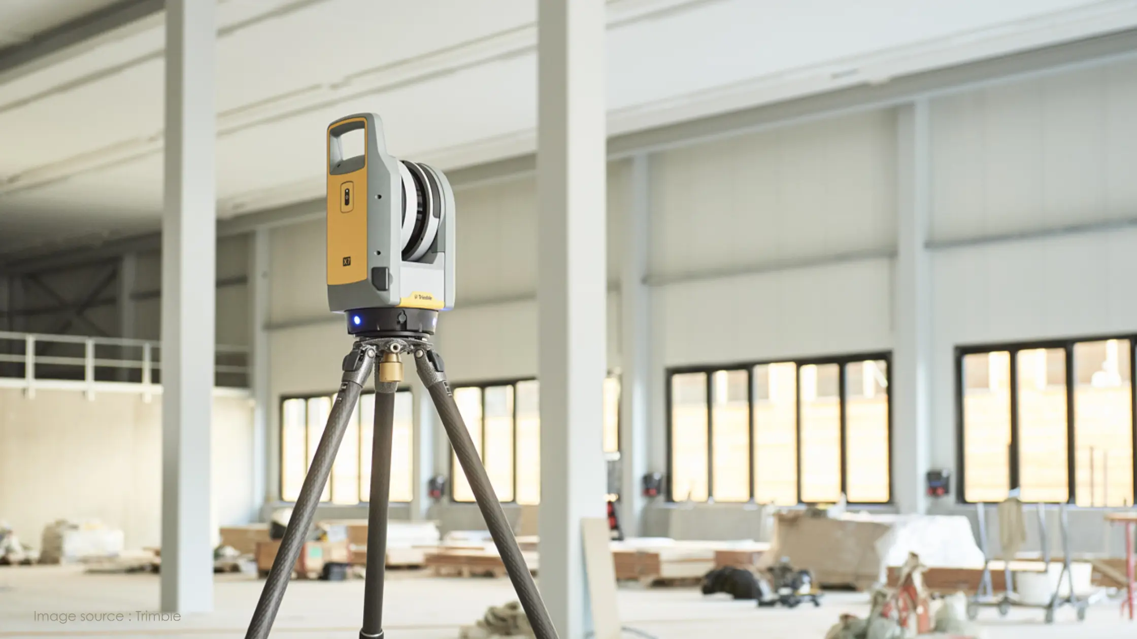 Trimble scanning an office space, image